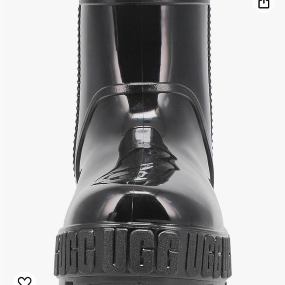 Black UGG rain boots with fur insole - Picture 4 of 6